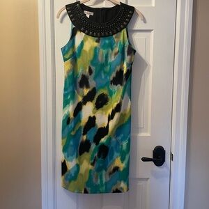 Beautiful beaded neckline dress, size 6